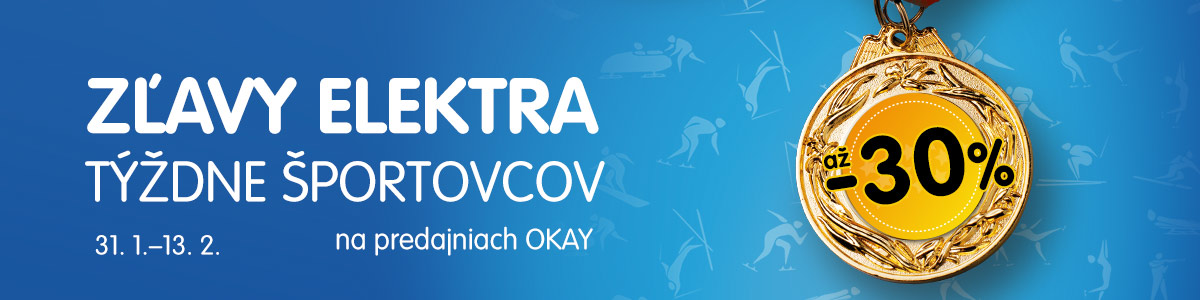 Oslávte s nami týždeň českých športovcov! Využite zľavy elektra až 30 %!