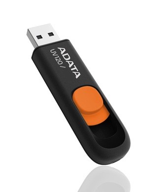 ADATA Flash Disk 16GB USB 2.0 DashDrive UV120, černý/oranžový