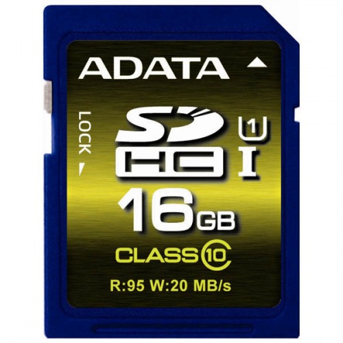 ADATA SDHC karta 16GB UHS-1 U1 (Class 10), Premier Pro