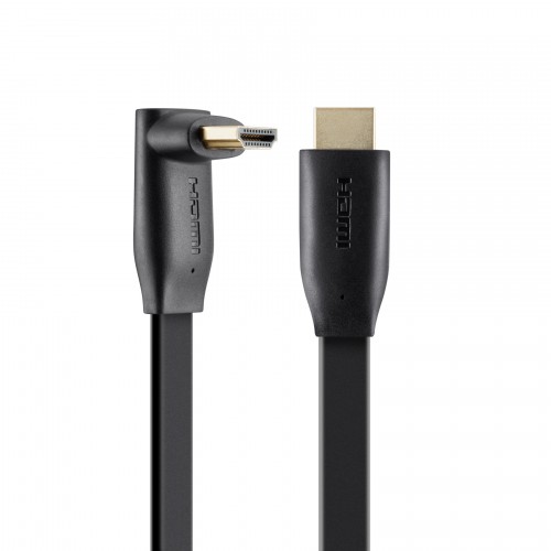 Belkin kabel HDMI HighSpeed s Ethernetem boční 90°, zlacený-2m
