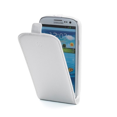 Celly kožené pouzdro Samsung Galaxy S III GT-I9300, bílé