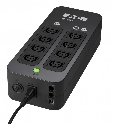 Eaton 3S 550 IEC, UPS 550VA / 330W, 8 zásuvek IEC (4 zálohované)