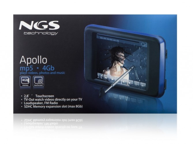 NGS MP5 přehrávač APOLLO BLUE/4GB/2,8