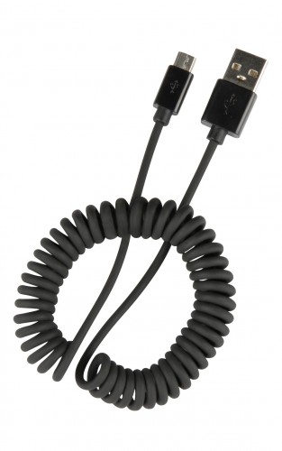 SpeedLink PECOS SPIRAL Micro USB Charging Cable, black