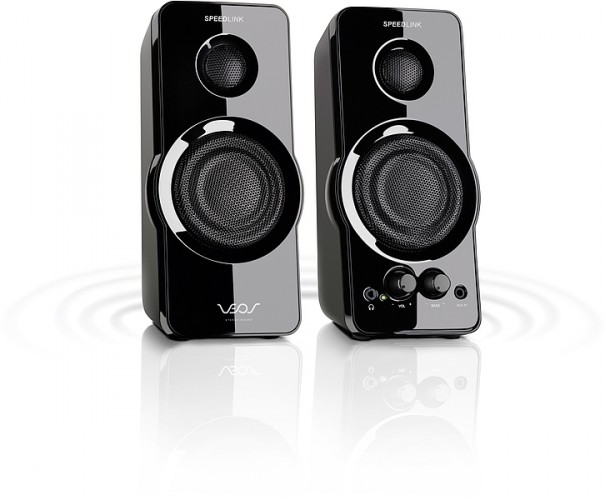 VEOS Stereo Speakers SL8120SBK, black