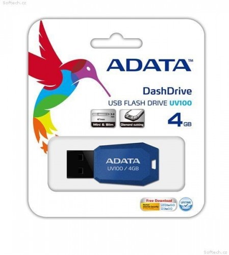 ADATA DashDrive UV100 4GB modrý