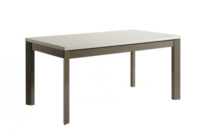 Almera - Jedálenský stôl 160 cm (biela/sivá)