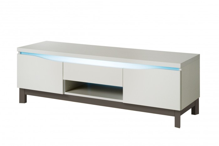 Almera - TV stolík (biela/sivá)