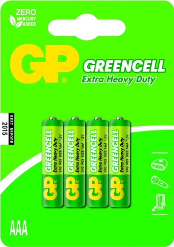 Batérie GP Greencell 24G R03 AAA 4ks