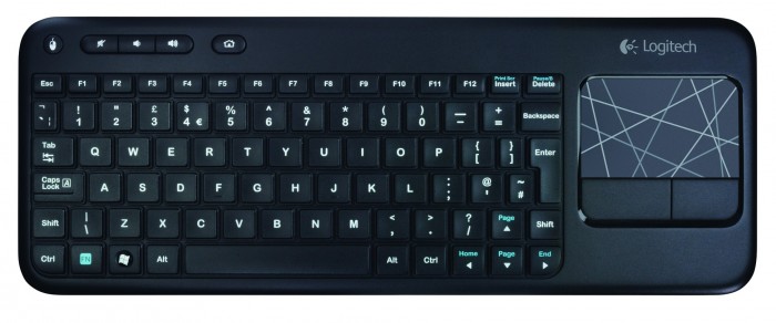 Logitech Wireless Touch Keyboard K400 USB CZ, černá ROZBALENO