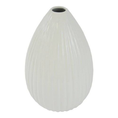 Keramická váza VK37 biela lesklá (25 cm)
