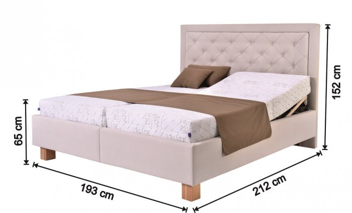 Čalúnená posteľ Elizabeth 180x200 - II. akosť
