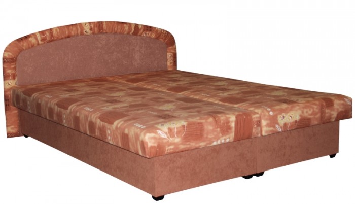 Čalúnená posteľ Zofie 160x200, oranžová, vrátane matracov a úp