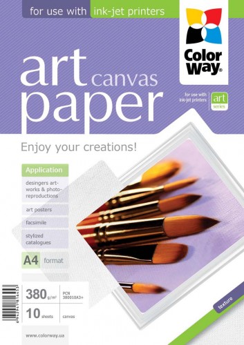 Colorway fotopapier CW ART Cotton Canvas 380g/m2,10ks,A3+