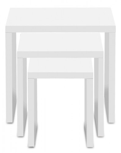 Cool - Konferenčný stolík 3ks sada (biela)
