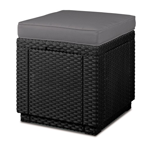 Cube - Taburet s úložným priestorom (čierna, sivá)