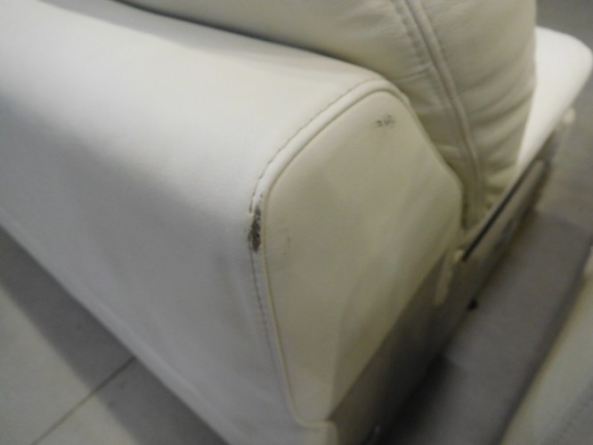 Rohová sedačka rozkladacia Bono ľavý roh biela - II. akosť