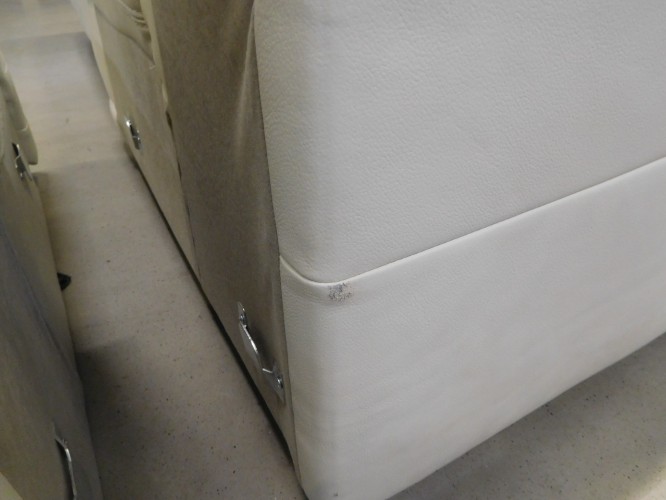 Rohová sedačka rozkladacia Bono ľavý roh biela - II. akosť