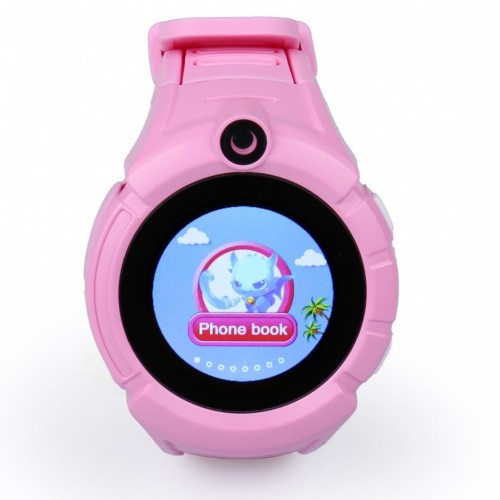 Detské smart hodinky GW600 s GPS, ružová, POUŽITÉ