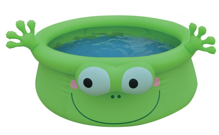Žaba - Detský nafukovací bazén, 175x62 cm (zelená)