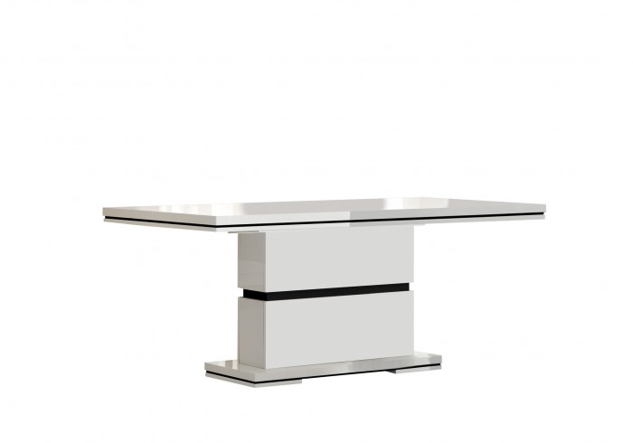 Diva - Jedálenský stôl 190 cm (biela/čierna)
