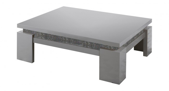 Diva - Konferenčný stolík, 4x nožičky (biela/diamant)