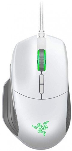 Drôtová herná myš Razer Basilisk Mercury, 16 000 dpi, biela