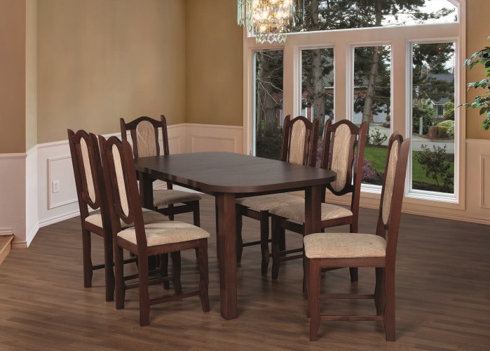 Jedálenský set 27 - Stôl 150x80,6x stolička (orech/monako 2A).