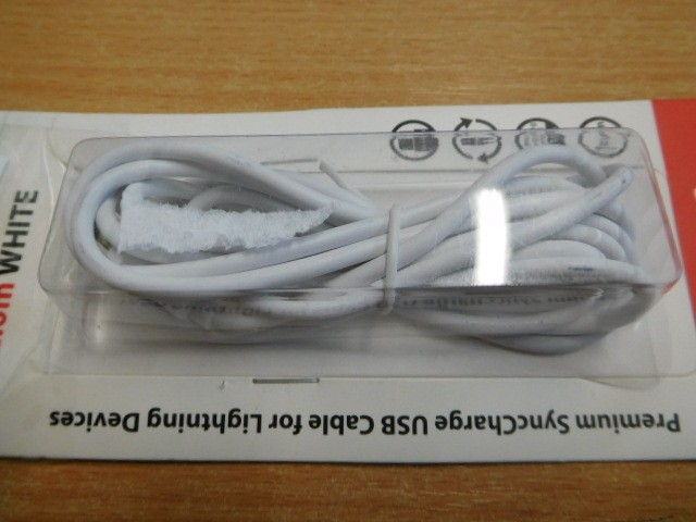 Kábel WG Lightning na USB, 2m, biela POŠKODENÝ OBAL