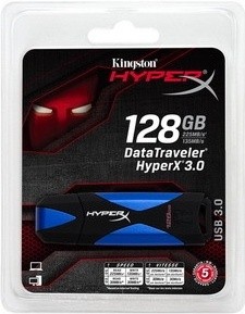 Kingston DataTraveler HyperX 128GB čierny-modrý