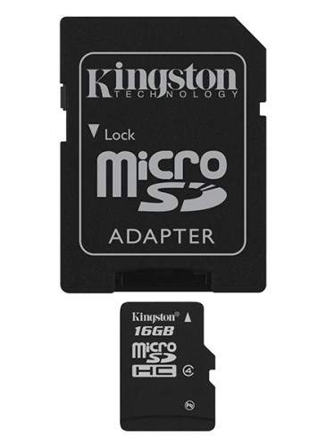 Kingston Micro SDHC 16GB Class 4 + adaptér - SDC4/16GB