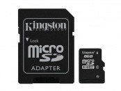 Kingston micro SDHC 8GB (Class 4) + SD adaptér ROZBALENO
