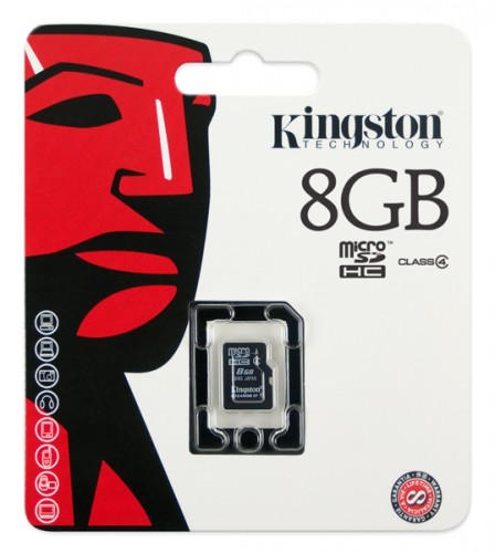 Kingston Micro SDHC 8GB Class 4 - SDC4/8GBSP