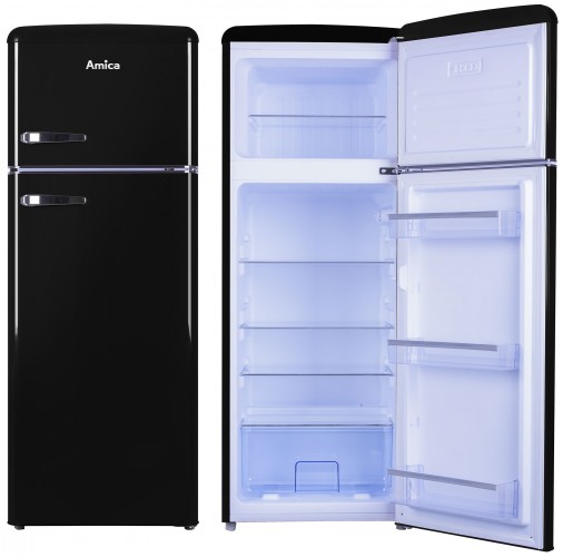 Kombinovaná chladnička s mrazničkou hore Amica VD 1442 AB.