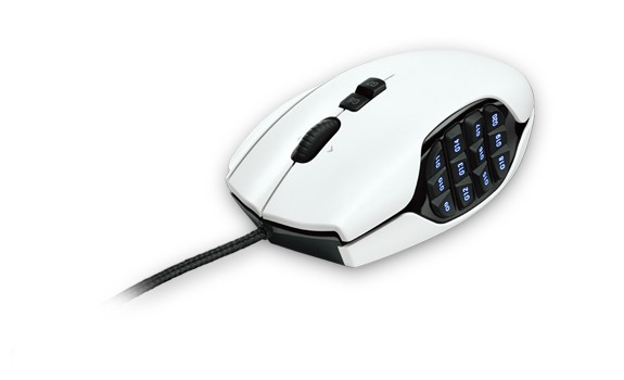 Logitech G600 MMO Gaming Mouse, biela