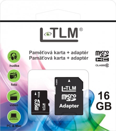LTLM MICRO SDHC 16GB Class 10 + SD adaptér
