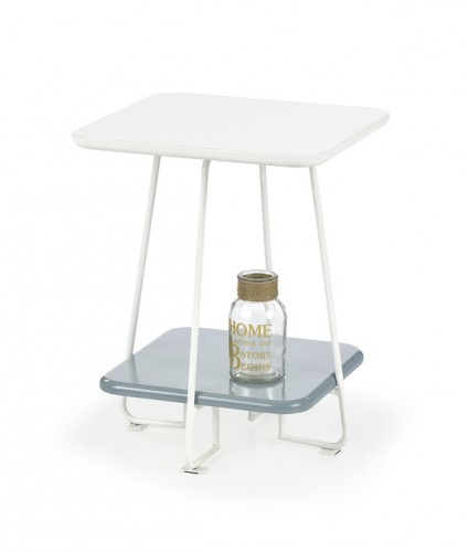 Mandy - Konferenčný stolík s úložným priestorom (biela, sivá)