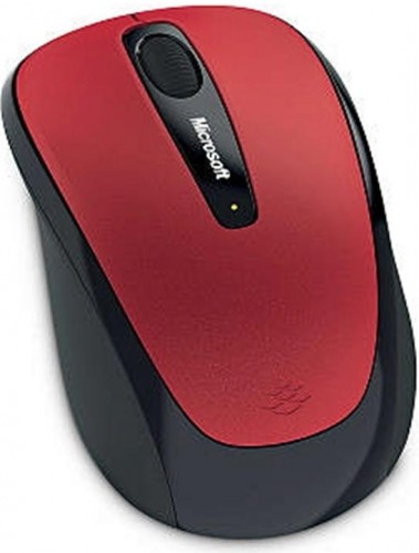 Microsoft Wireless Mobile Mouse 3500 USB Hibiscus Red