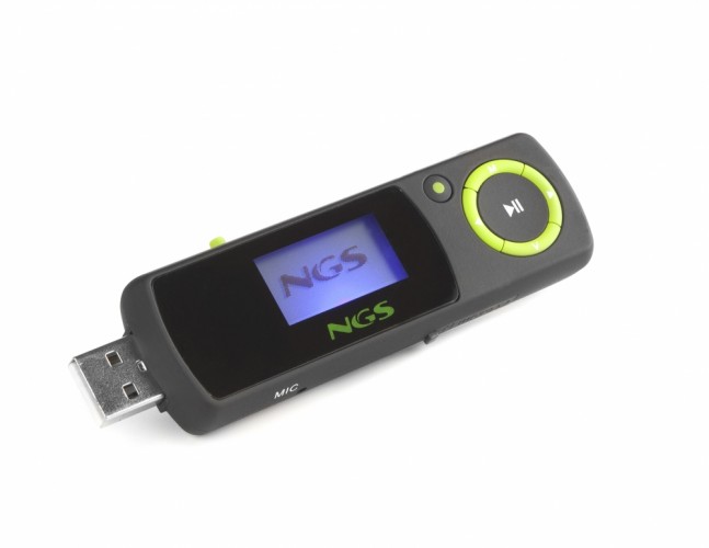 NGS MP3 přehrávač BLACK POPPING/4GB/FM rádio/MicroSD slot/černý