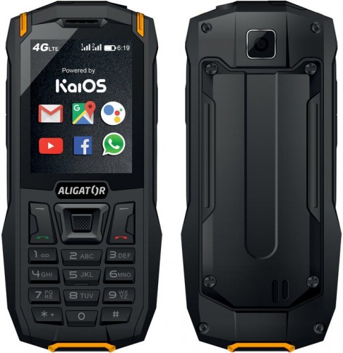 Odolný tlačidlový telefón Aligator K50 eXtremo, KaiOS, oranžová P