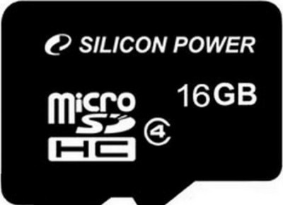 SILICON POWER 16GB Micro SDHC Card Class 4/ 1x adapter