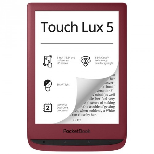 PocketBook Touch Lux 5 - Ruby Red ROZBALENÉ