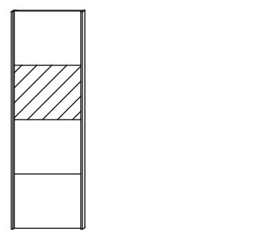 Quadra - dvere posuvné k šatníkovej skrini 48K1