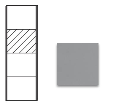 Quadra - dvere posuvné so zrkadlom k šatníkovej skrini 48K1