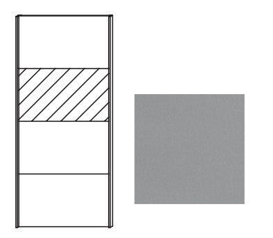 Quadra - dvere posuvné so zrkadlom k šatníkovej skrini 48K7