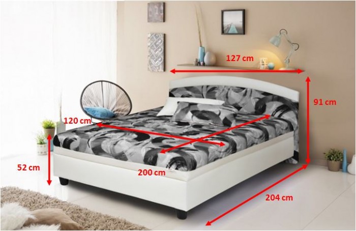 Čalúnená posteľ Zonda 120x200, vrátane matracov a úp - II. akosť