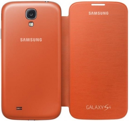Samsung flip puzdro pre Samsung Galaxy S4, oranžová