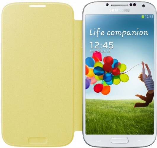 Samsung flip puzdro pre Samsung Galaxy S4, žltá