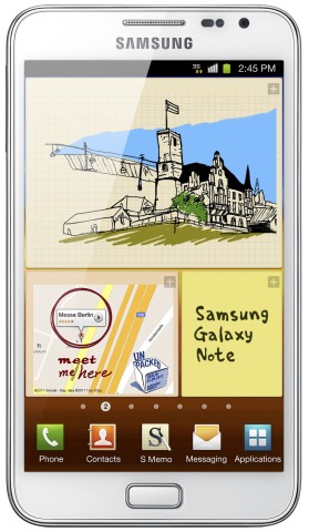 Samsung Galaxy Note (N7000), biely