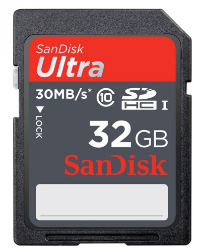 SanDisk SDHC 32GB 30M/Bs (Class 10)